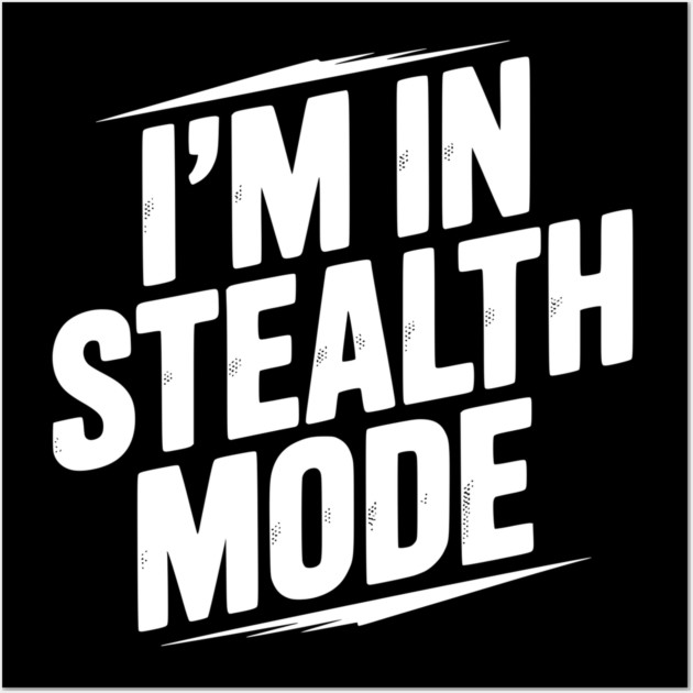 I’m in Stealth Mode Wall Art by Frank Ring