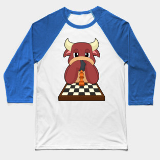 Bull Chessboard Chess Board game Baseball T-Shirt