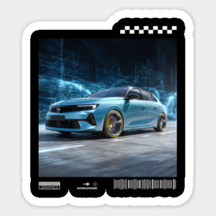 OPEL astra electric car4 Sticker