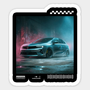 OPEL astra electric car2 Sticker