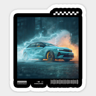 OPEL astra electric car3 Sticker