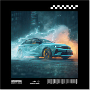 OPEL astra electric car3 Posters and Art