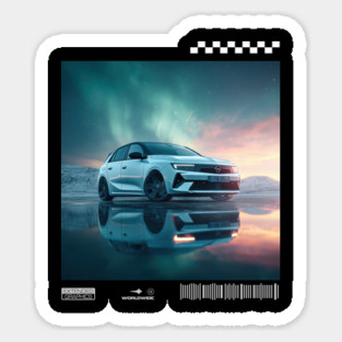 OPEL astra electric car1 Sticker