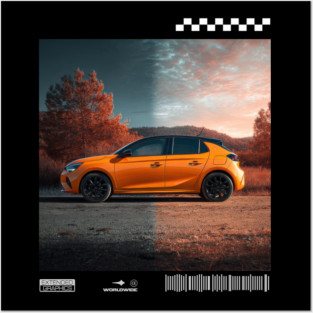 OPEL corsa-e car4 Posters and Art