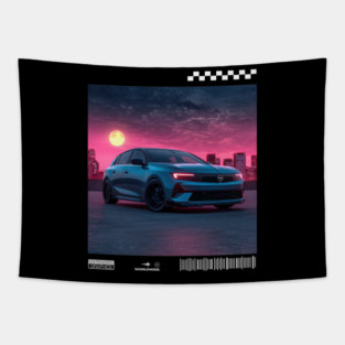 OPEL astra electric car Tapestry