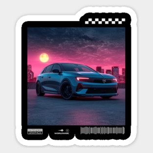 OPEL astra electric car Sticker