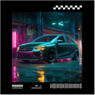 OPEL corsa-e car2 Posters and Art