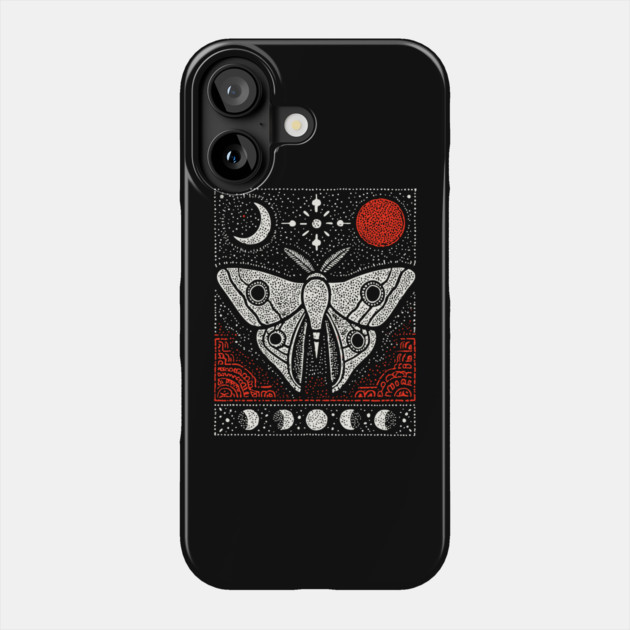 Moth under the Moon | Midnight Grimoire Phone Case by TuncGK