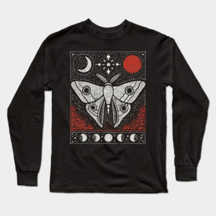 Moth under the Moon | Midnight Grimoire Long Sleeve T-Shirt