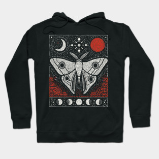 Moth under the Moon | Midnight Grimoire Hoodie