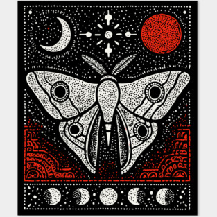 Moth under the Moon | Midnight Grimoire Posters and Art
