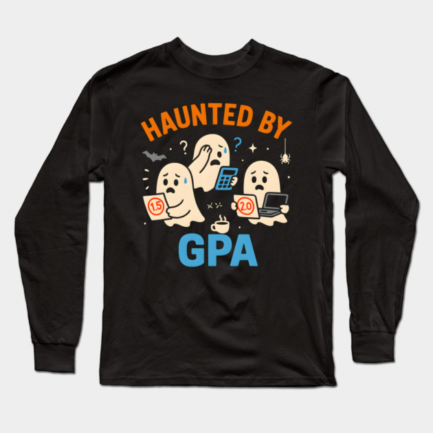 Haunted Pizza Maker Funny Halloween Ghost Pizza Gift Long Sleeve T-Shirt by MakerMind8.2