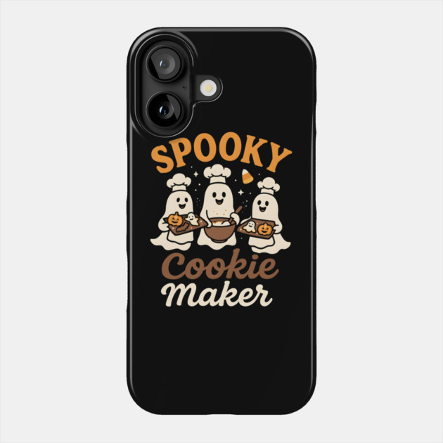 Spooky Cookie Maker Funny Halloween Ghost Baking Gift Phone Case by MakerMind8.2