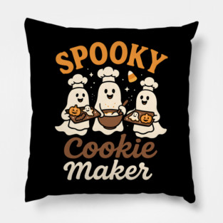Spooky Cookie Maker Funny Halloween Ghost Baking Gift Pillow