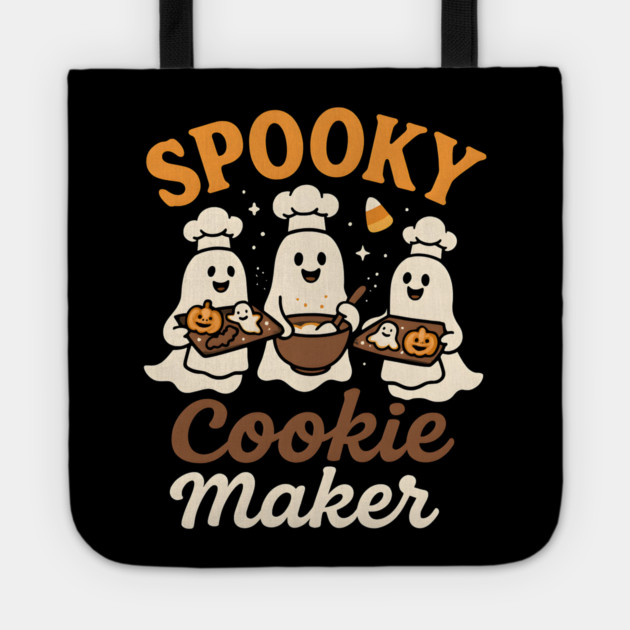 Spooky Cookie Maker Funny Halloween Ghost Baking Gift Tote by MakerMind8.2