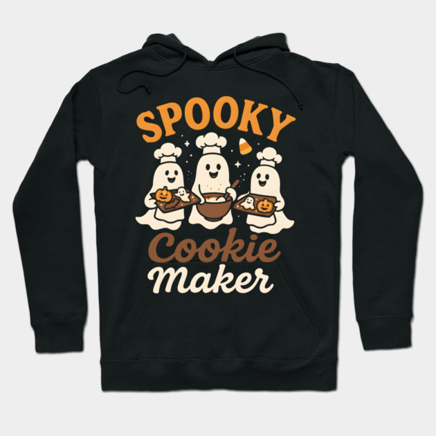 Spooky Cookie Maker Funny Halloween Ghost Baking Gift Hoodie by MakerMind8.2