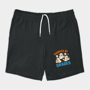 Haunted by Grades Funny Ghost Student Halloween School Gift Shorts