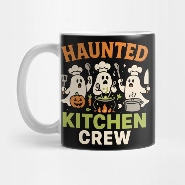 Haunted Kitchen Crew Funny Ghost Halloween Cooking Gift by MakerMind8.2