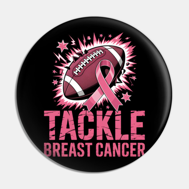 Tackle Breast Cancer Football Awareness Pin by norhando