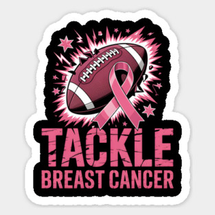 Tackle Breast Cancer Football Awareness Magnet