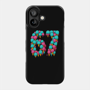 67 Icecream Meme Funny Six Seven Gen Alpha Phone Case