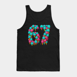 67 Icecream Meme Funny Six Seven Gen Alpha Tank Top