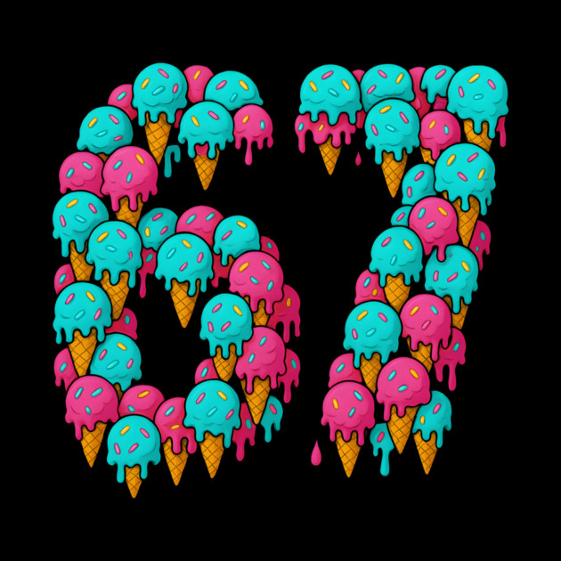 67 Icecream Meme Funny Six Seven Gen Alpha by logiamerch