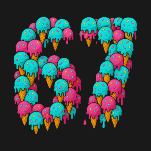 67 Icecream Meme Funny Six Seven Gen Alpha T-Shirt