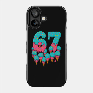 67 Icecream Meme Funny Six Seven Gen Alpha Phone Case