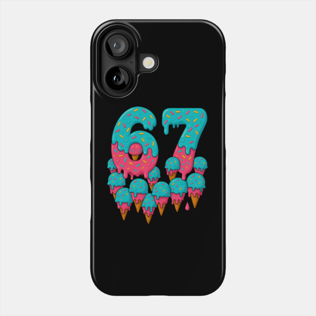 67 Icecream Meme Funny Six Seven Gen Alpha Phone Case by logiamerch
