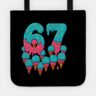 67 Icecream Meme Funny Six Seven Gen Alpha Tote