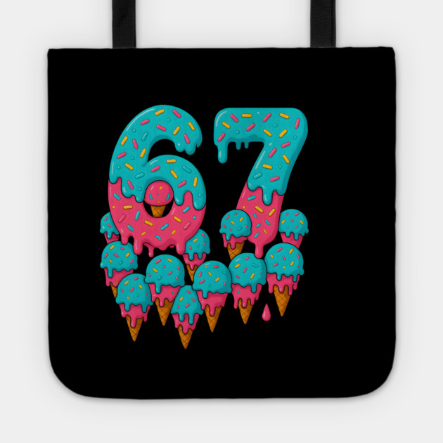 67 Icecream Meme Funny Six Seven Gen Alpha Tote by logiamerch
