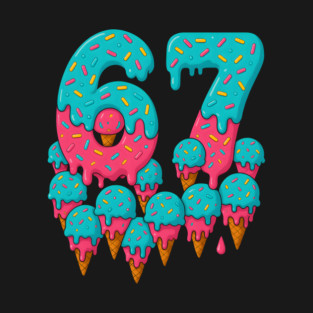 67 Icecream Meme Funny Six Seven Gen Alpha T-Shirt