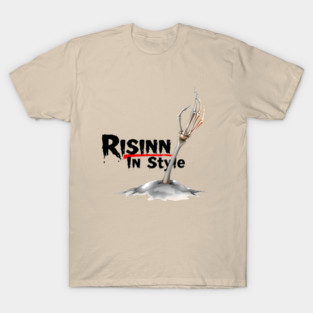 Rising In Style! Skeletal Grave Escape Horror Art T-Shirt