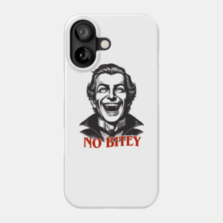 No Bitey – Funny Vintage Dracula Vampire Halloween Design Phone Case