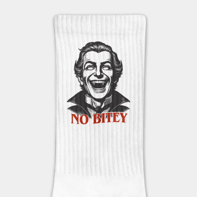 No Bitey – Funny Vintage Dracula Vampire Halloween Design by Butter Creative