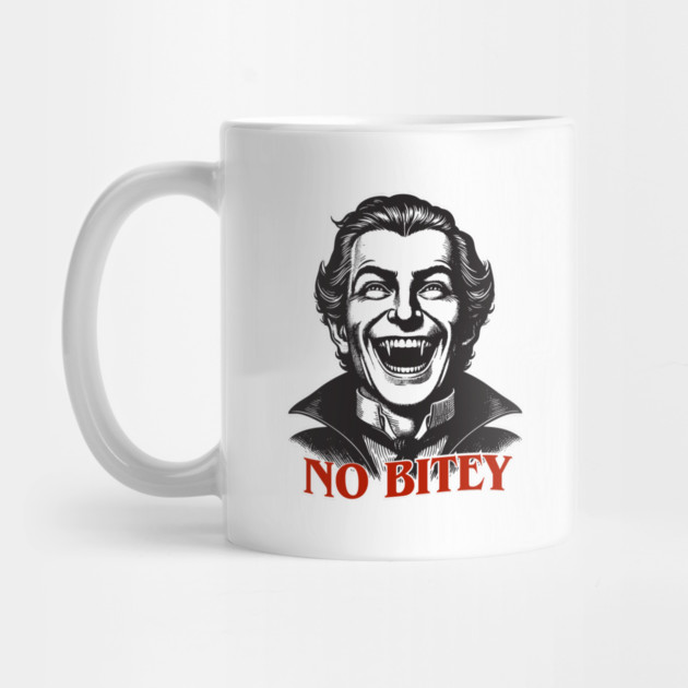 No Bitey – Funny Vintage Dracula Vampire Halloween Design by Butter Creative