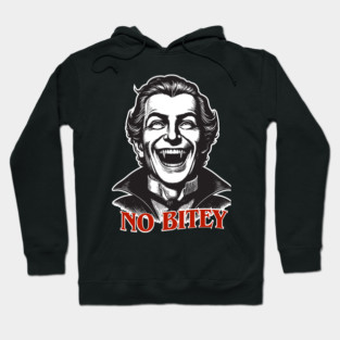 No Bitey – Funny Vintage Dracula Vampire Halloween Design Hoodie