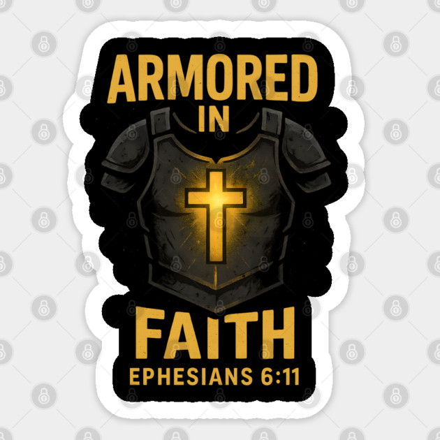 Armored in Faith Sticker by Eric's Store 10