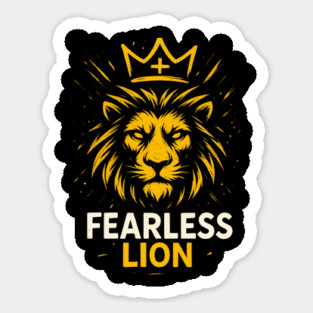 Fearless Lion Sticker