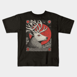 Mythical Stag Tarot Card | Pagan Horned God Cernunnos Kids T-Shirt