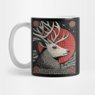 Mythical Stag Tarot Card | Pagan Horned God Cernunnos Mug