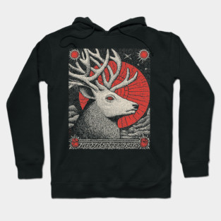 Mythical Stag Tarot Card | Pagan Horned God Cernunnos Hoodie