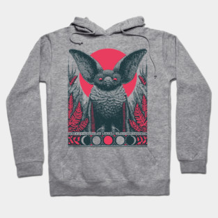 Gothic Bat Heraldic Crest | Nocturnal Vampire Grimoire Hoodie