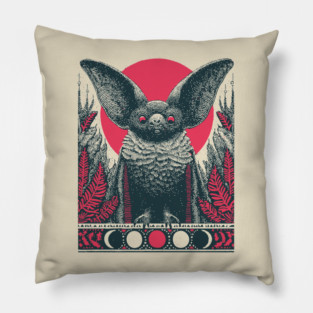 Gothic Bat Heraldic Crest | Nocturnal Vampire Grimoire Pillow