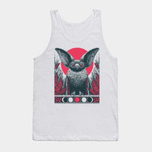 Gothic Bat Heraldic Crest | Nocturnal Vampire Grimoire Tank Top