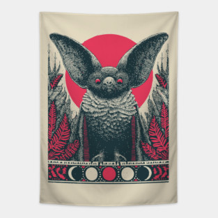 Gothic Bat Heraldic Crest | Nocturnal Vampire Grimoire Tapestry