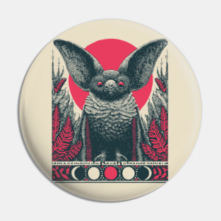 Gothic Bat Heraldic Crest | Nocturnal Vampire Grimoire Pin