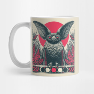 Gothic Bat Heraldic Crest | Nocturnal Vampire Grimoire Mug