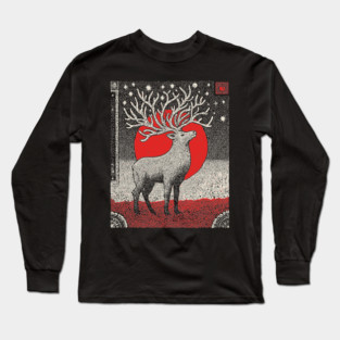 Pagan Horned God Stag | Wiccan Cernunnos Forest King Long Sleeve T-Shirt
